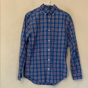 Vineyard Vines Men's Blue Plaid Button-Down Shirt Size S EUC